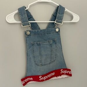 Overall cropped tank top